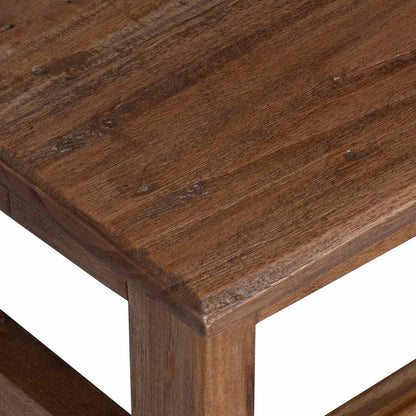 Pouf Naturale 37 x 37 x 46 cm Legno di Mogano