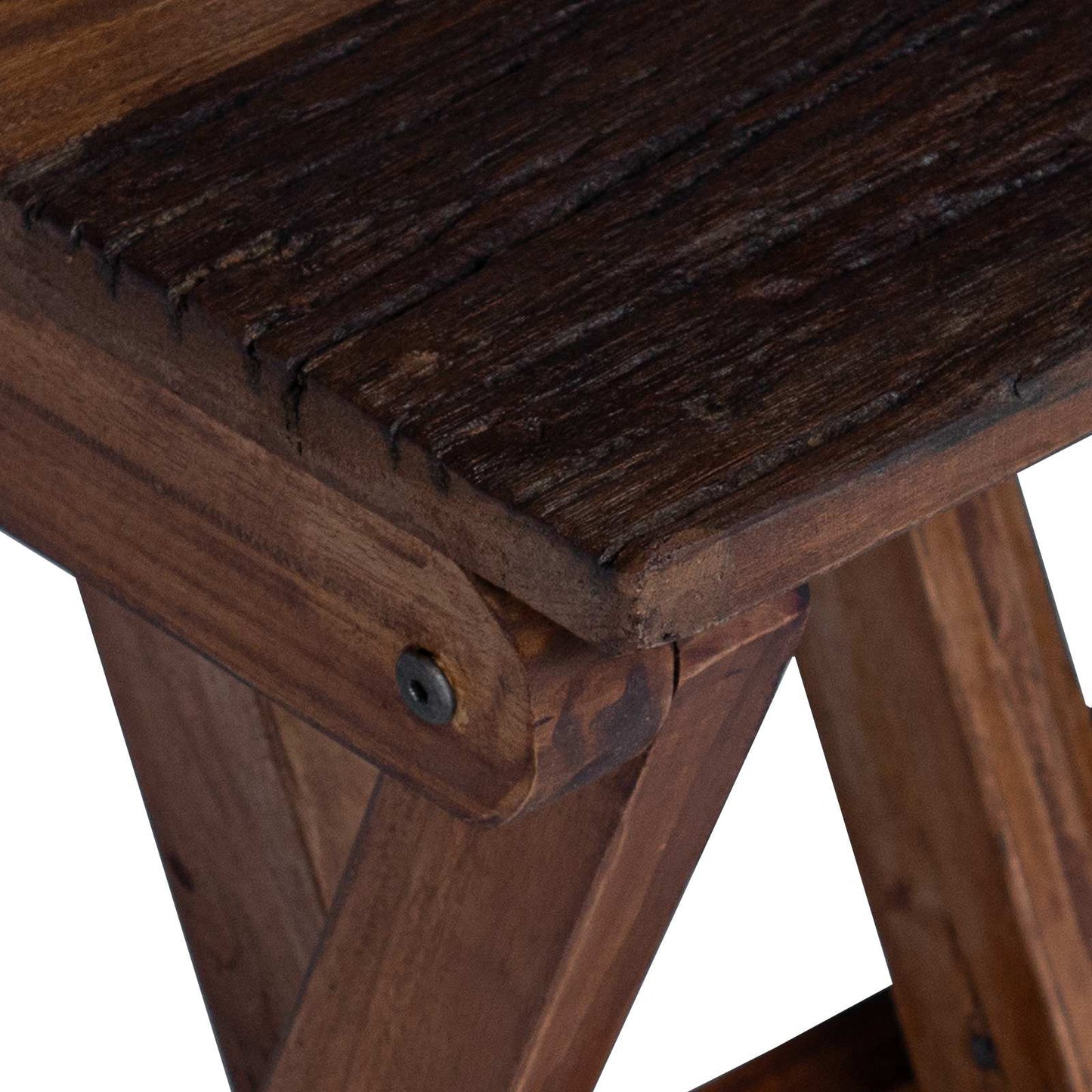 Pouf Naturale 30 x 30 x 48 cm Legno massello di recupero