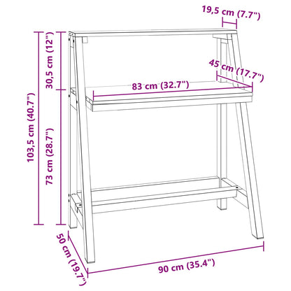 Scrivania Marrone 90 x 50 x 103 cm Legno Recuperato Massello