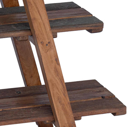 Scaffale pieghevole con lo scaffale Marrone 79.5 x 35 x 112 cm