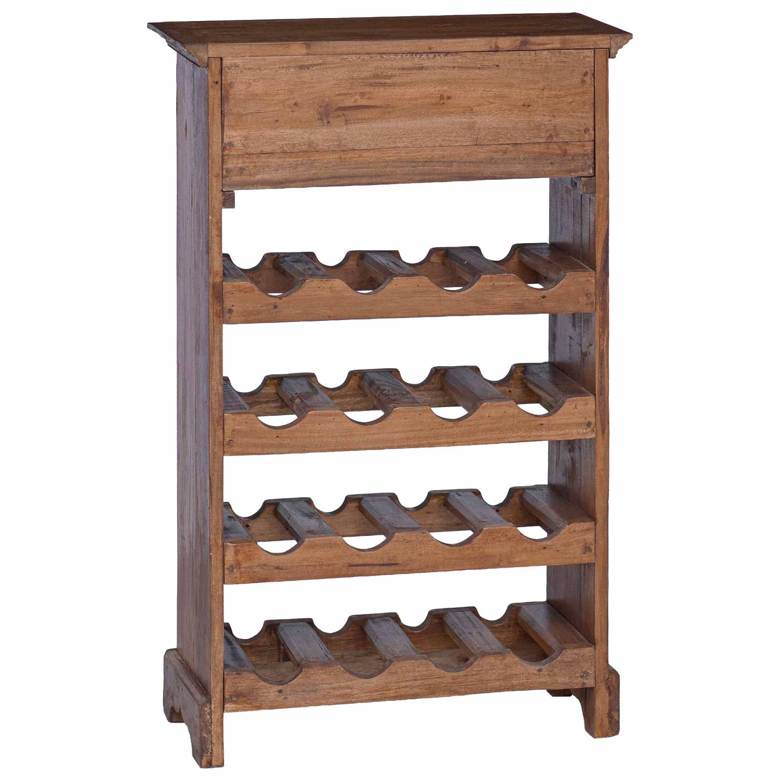 Portabottiglie 55 x 23 x 85 cm Legno di Mogano Massello | homemem39