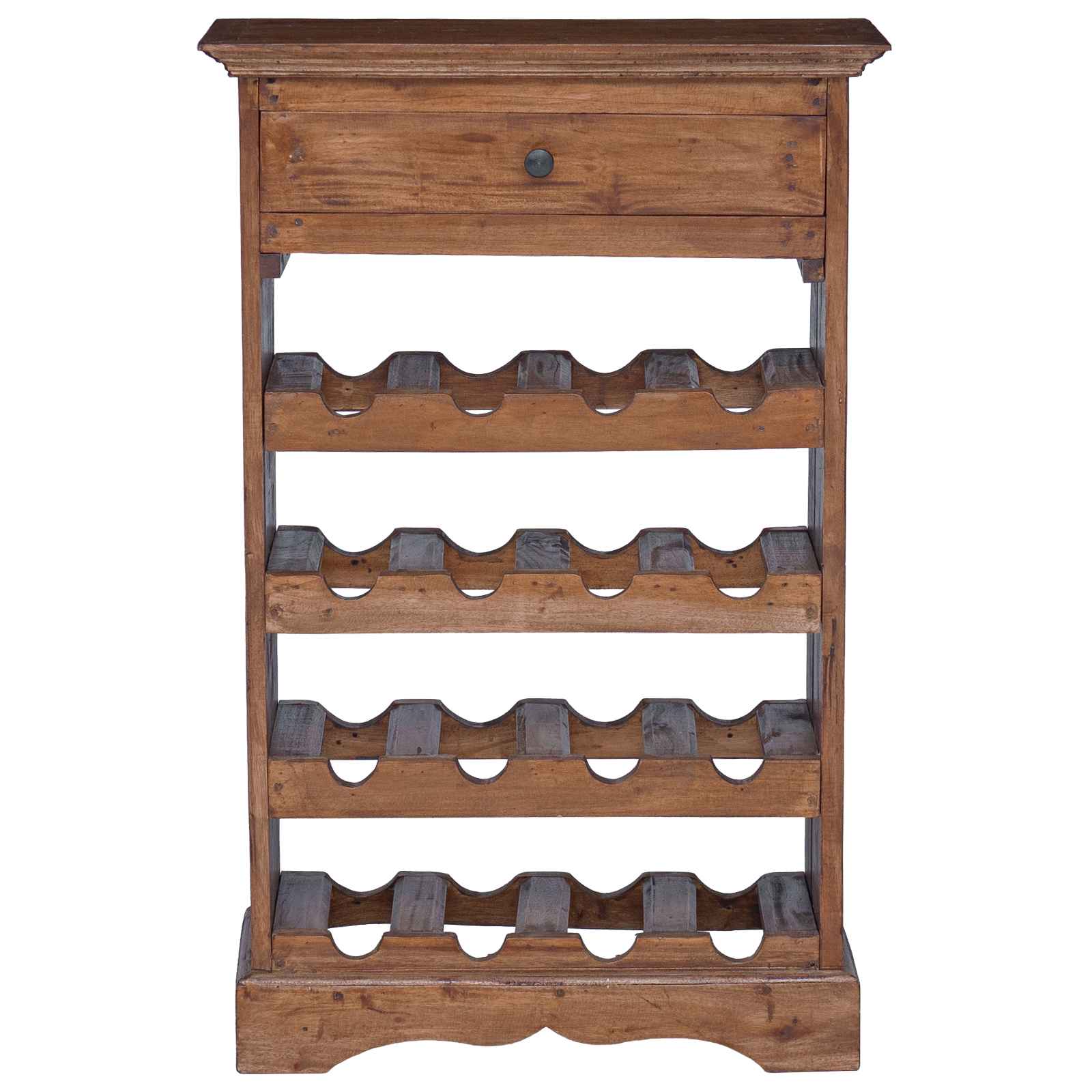 Portabottiglie 55 x 23 x 85 cm Legno di Mogano Massello | homemem39