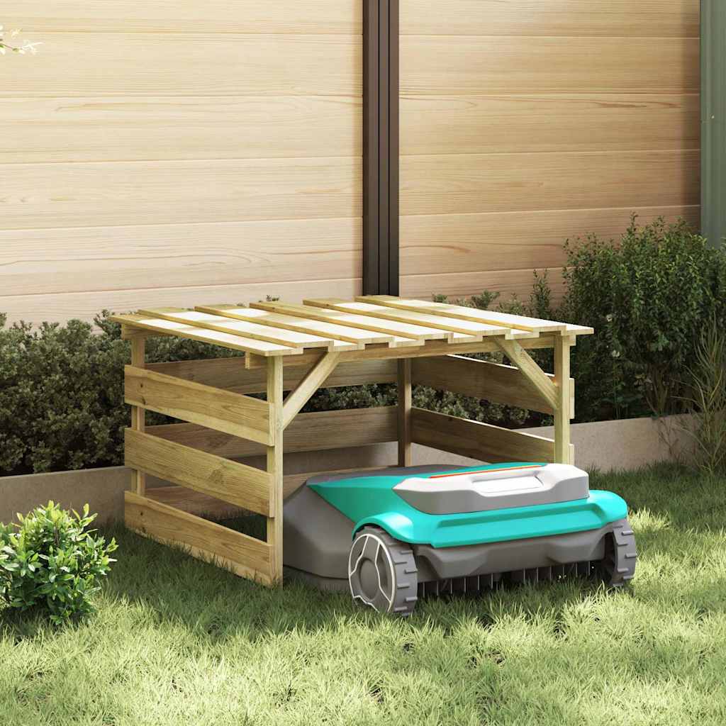 Garage per robot tagliaerba Marrone 84 x 80 x 56 cm - homemem39