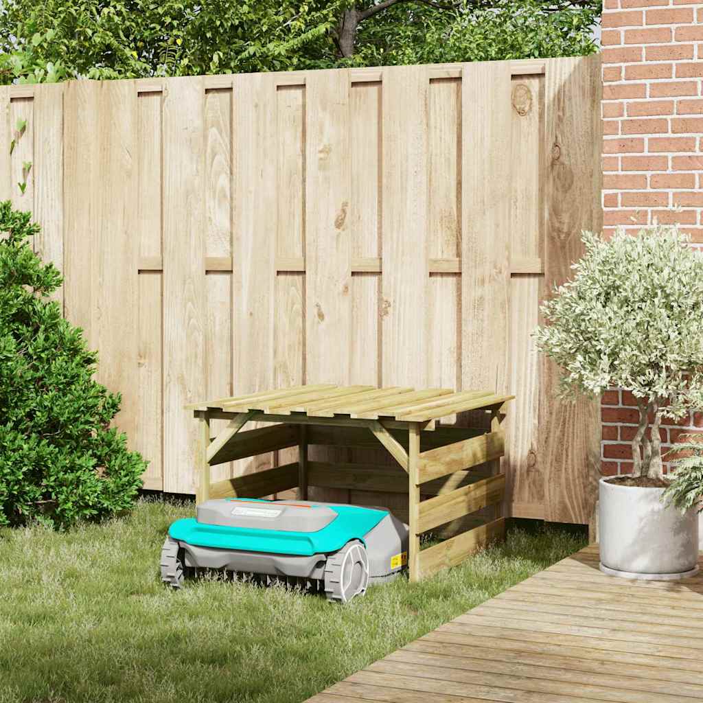 Garage per robot tagliaerba Marrone 84 x 80 x 56 cm - homemem39