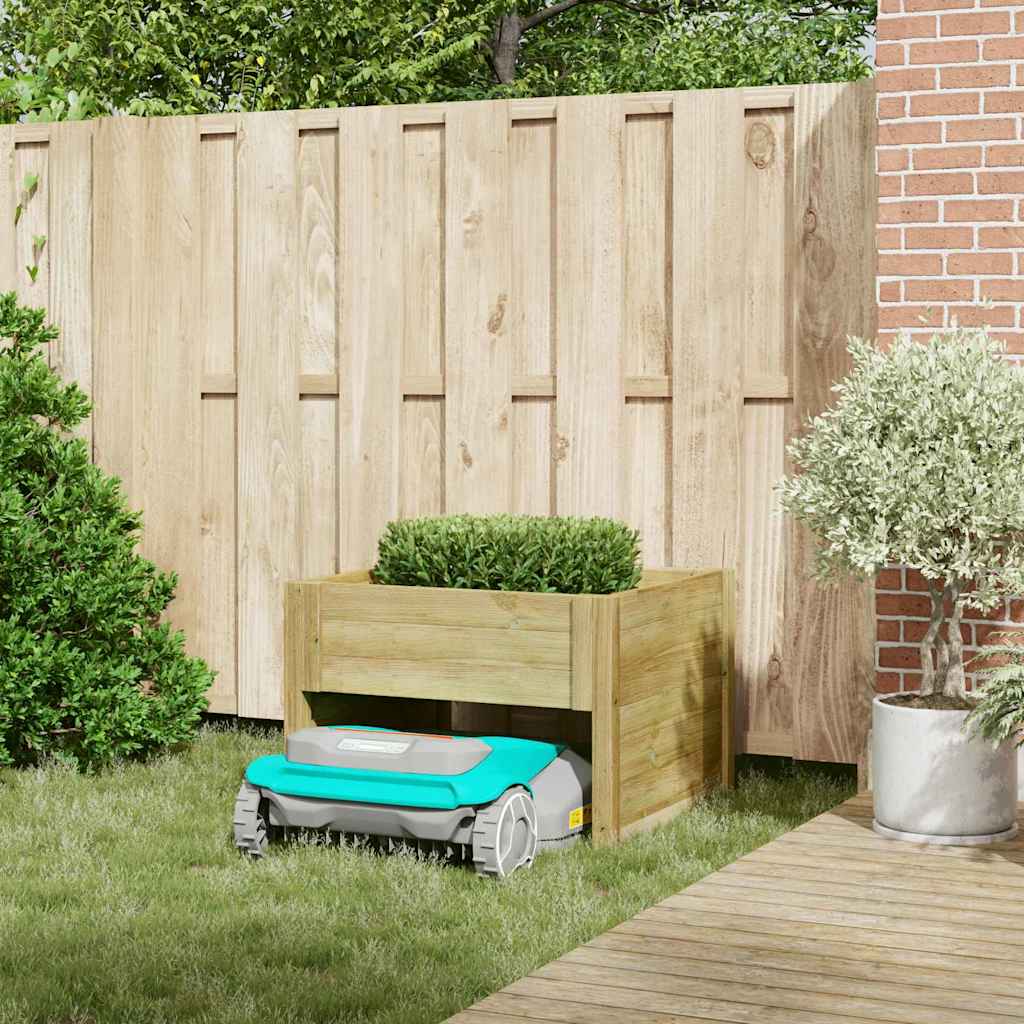 Garage per robot tagliaerba Marrone 73 x 67 x 56 cm - homemem39