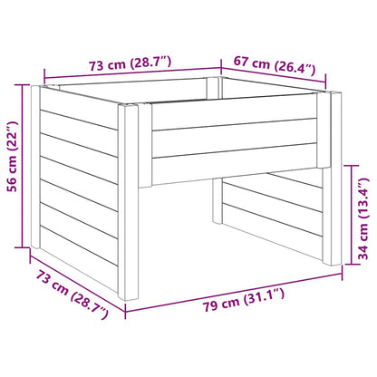 Garage per robot tagliaerba Marrone 73 x 67 x 56 cm - homemem39