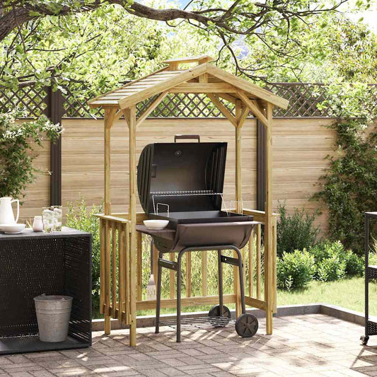 Casetta per barbecue Marrone 133.5 x 63 x 200 cm - homemem39