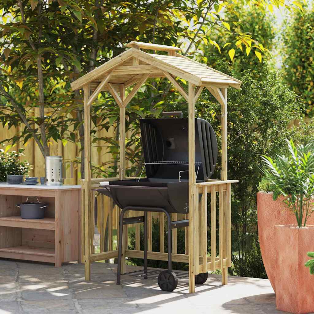 Casetta per barbecue Marrone 133.5 x 63 x 200 cm - homemem39