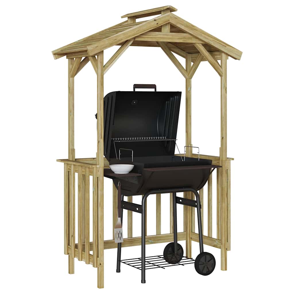 Casetta per barbecue Marrone 133.5 x 63 x 200 cm - homemem39