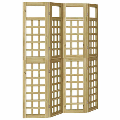 Schermo divisorio 4 pcs Marrone 160 x 180 cm - homemem39