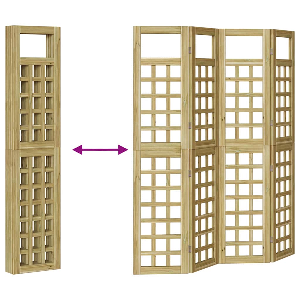 Schermo divisorio 4 pcs Marrone 160 x 180 cm - homemem39