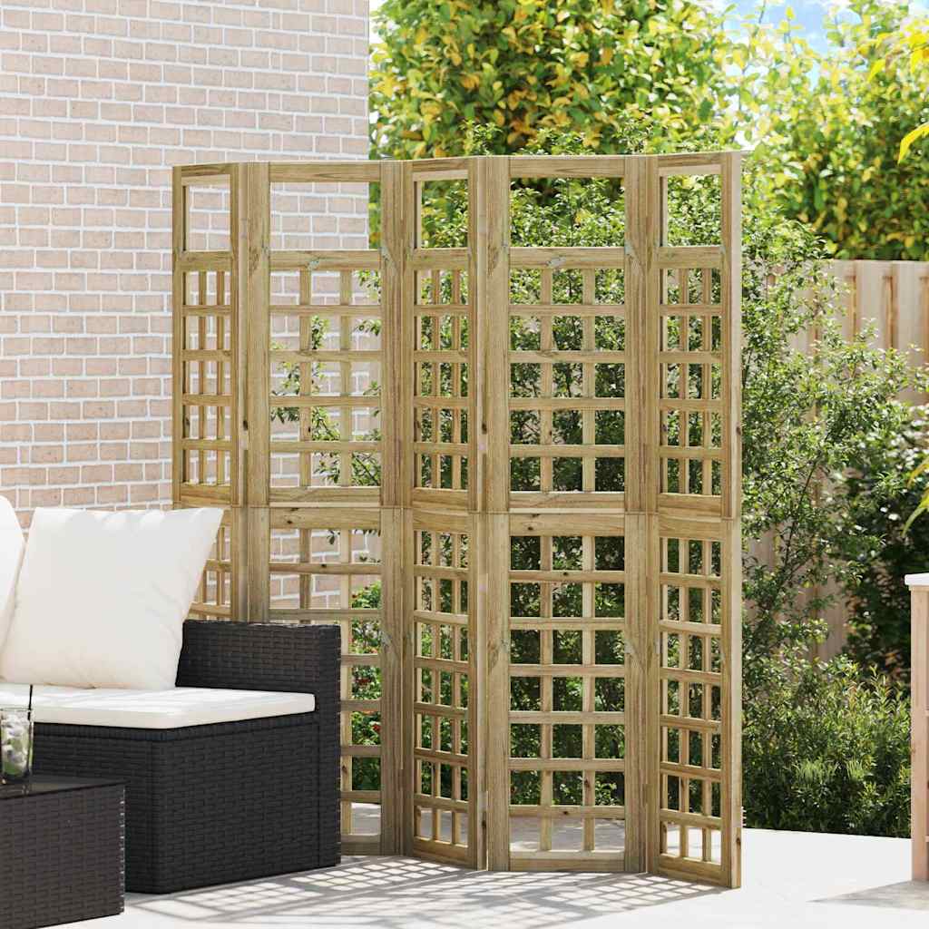 Schermo divisorio 5 pcs Marrone 200 x 180 cm - homemem39