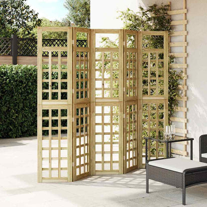 Schermo divisorio 5 pcs Marrone 200 x 180 cm - homemem39