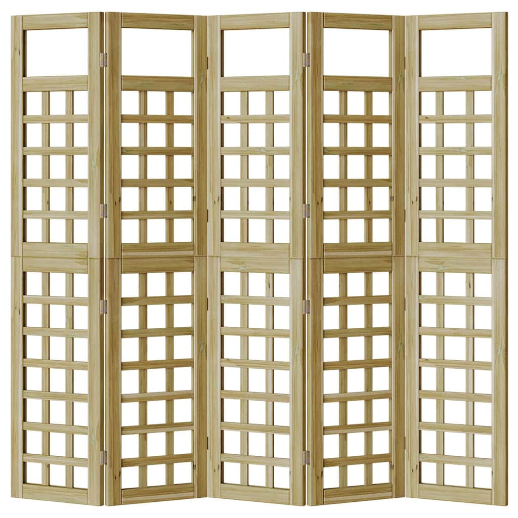 Schermo divisorio 5 pcs Marrone 200 x 180 cm - homemem39