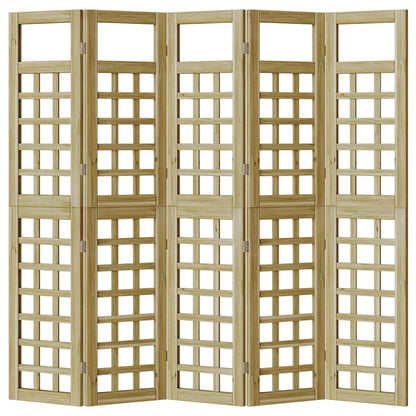 Schermo divisorio 5 pcs Marrone 200 x 180 cm - homemem39