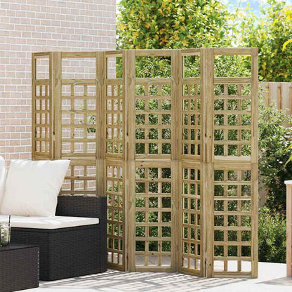 Schermo divisorio 6 pcs Marrone 240 x 180 cm - homemem39