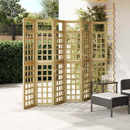 Schermo divisorio 6 pcs Marrone 240 x 180 cm - homemem39