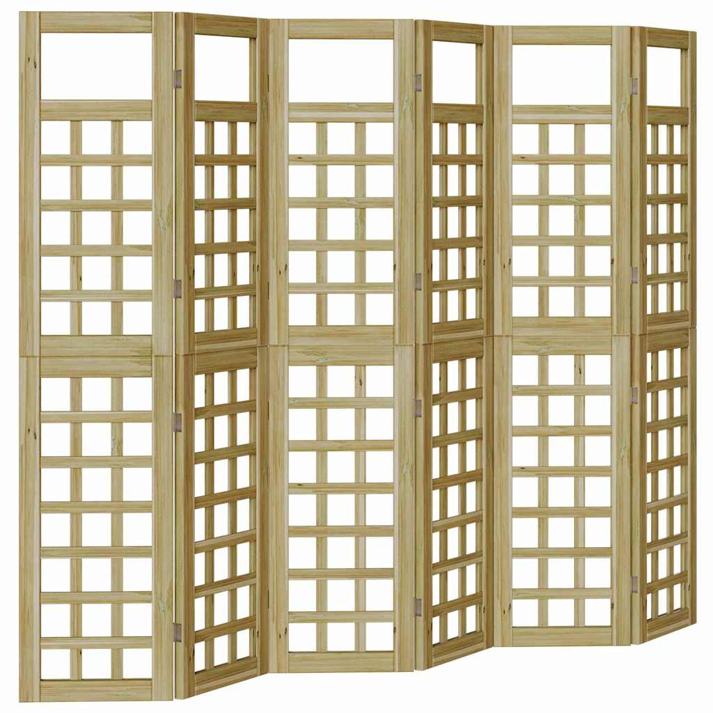 Schermo divisorio 6 pcs Marrone 240 x 180 cm - homemem39