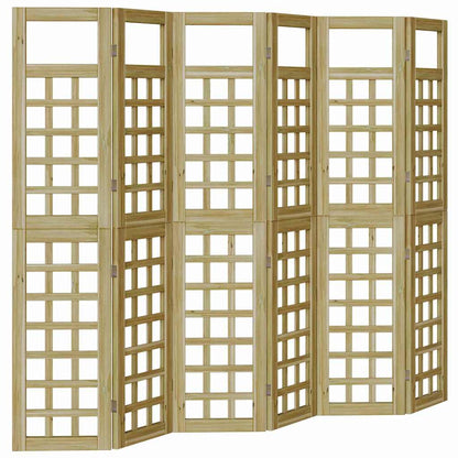 Schermo divisorio 6 pcs Marrone 240 x 180 cm - homemem39