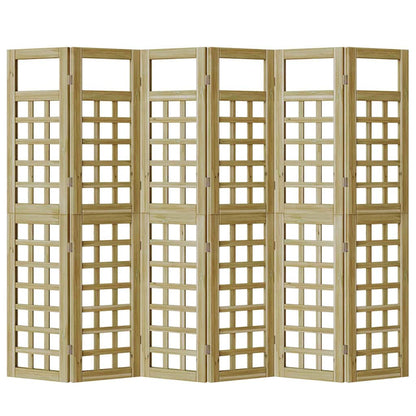 Schermo divisorio 6 pcs Marrone 240 x 180 cm - homemem39