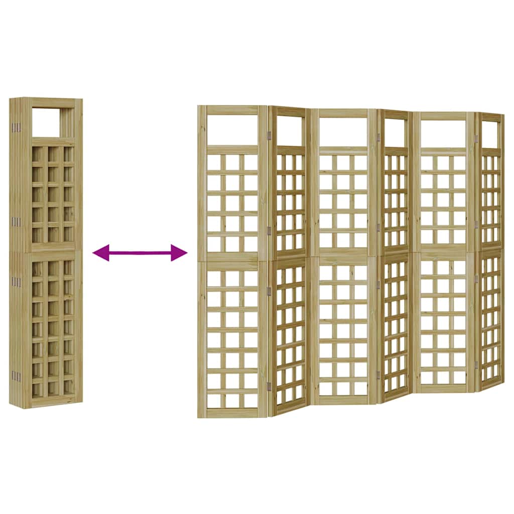 Schermo divisorio 6 pcs Marrone 240 x 180 cm - homemem39