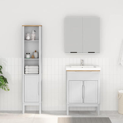 Set di mobili per il bagno con lo scaffale FLORO 2 pcs Bianco | homemem39