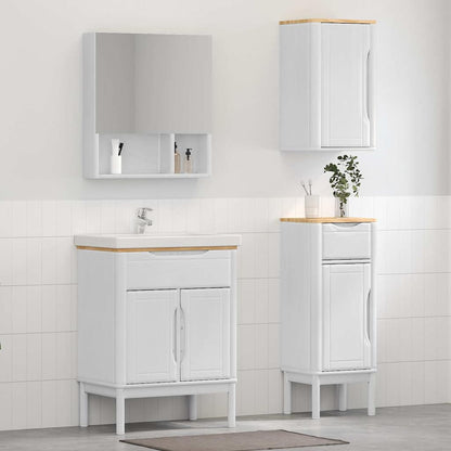 Set di mobili per il bagno con cassetto FLORO 3 pcs Bianco | homemem39
