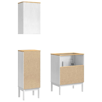 Set di mobili per il bagno con cassetto FLORO 3 pcs Bianco