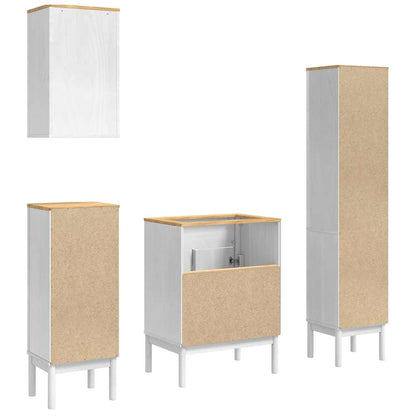 Set di mobili per il bagno con cassetto FLORO 4 pcs Bianco