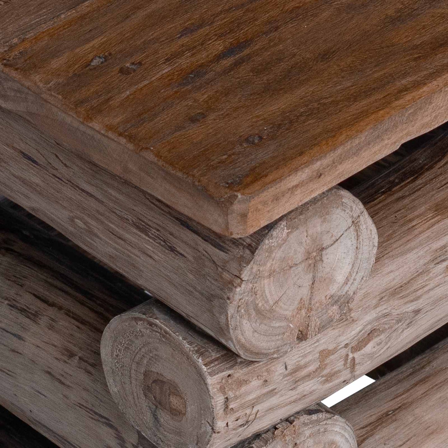 Pouf Naturale 30 x 30 x 38 cm Legno di teak solido | homemem39