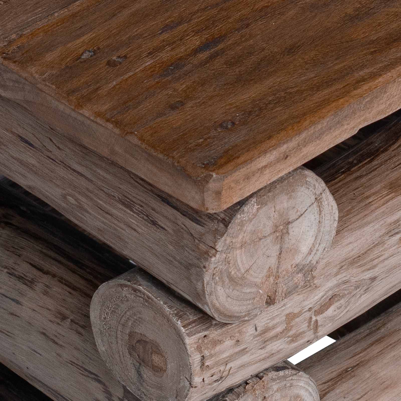 Pouf Naturale 30 x 30 x 38 cm Legno di teak solido | homemem39