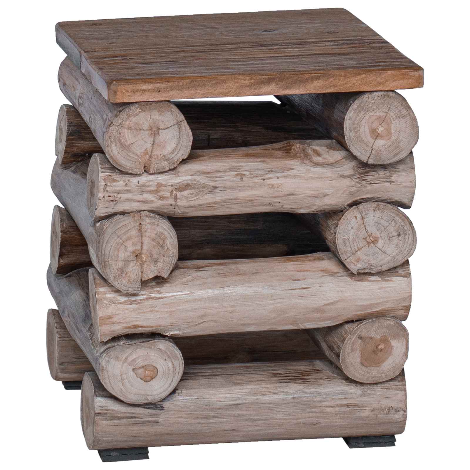 Pouf Naturale 30 x 30 x 38 cm Legno di teak solido | homemem39