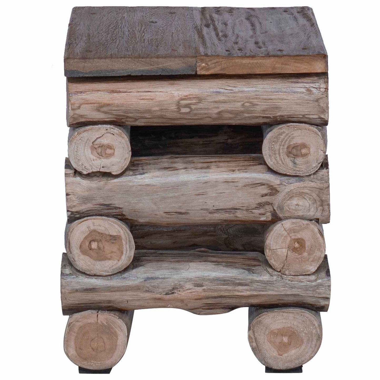 Pouf Naturale 30 x 30 x 38 cm Legno di teak solido | homemem39