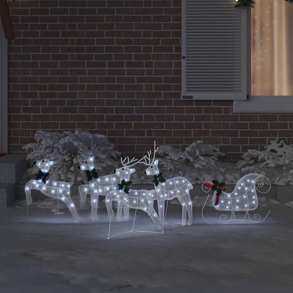 Renne LED 5 pcs Bianco Tessuto | homemem39