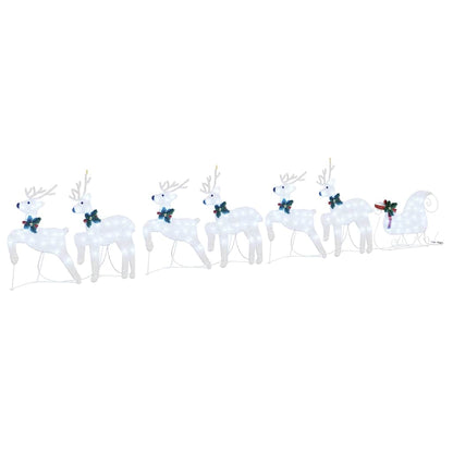 Renne LED 7 pcs Argento Tessuto | homemem39