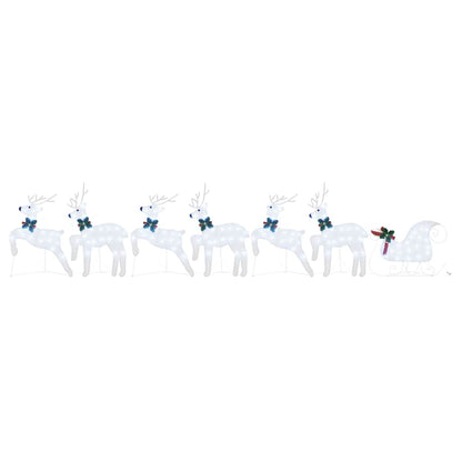 Renne LED 7 pcs Argento Tessuto | homemem39