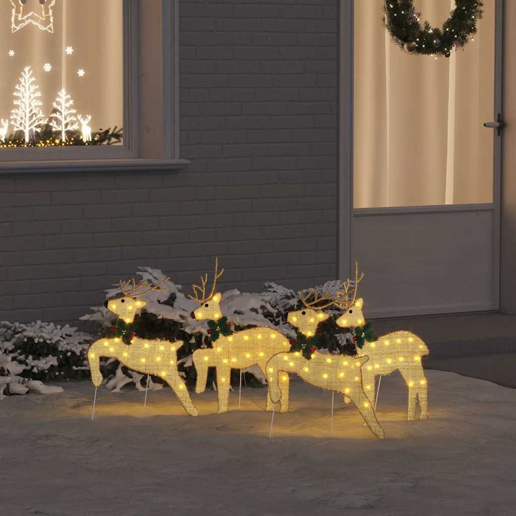 Renne LED 4 pcs Oro Tessuto | homemem39