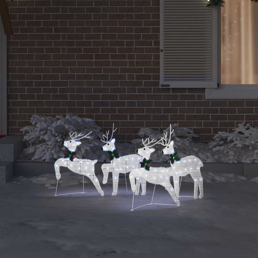 Renne LED 4 pcs Argento Tessuto | homemem39