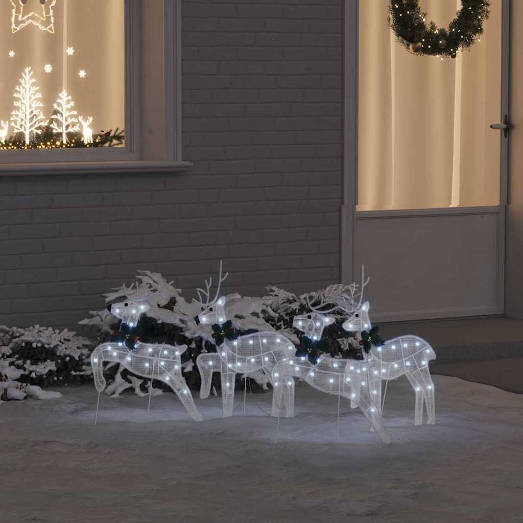 Renne LED 4 pcs Bianco Tessuto | homemem39