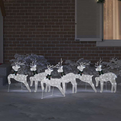 Renne LED 6 pcs Argento Tessuto | homemem39