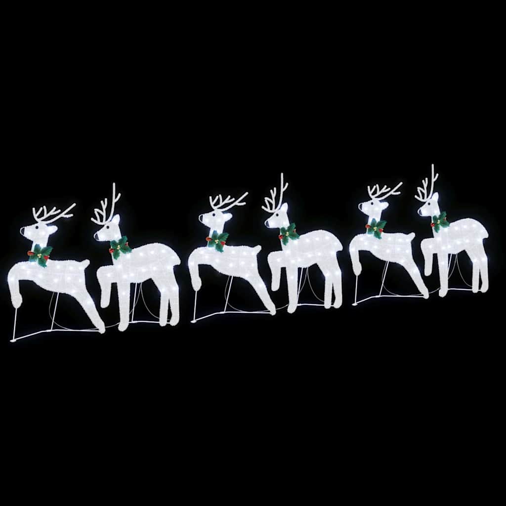 Renne LED 6 pcs Argento Tessuto | homemem39