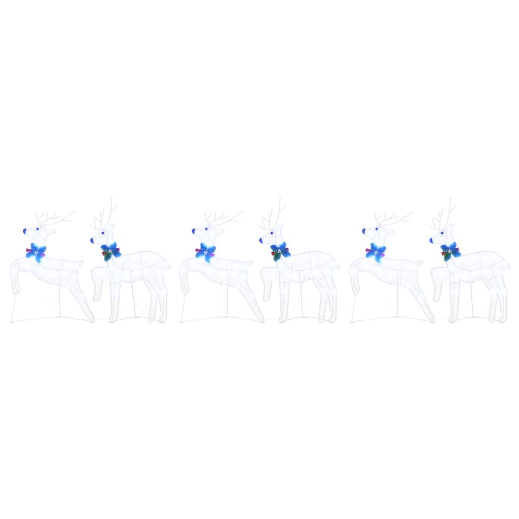 Renne LED 6 pcs Bianco Tessuto | homemem39