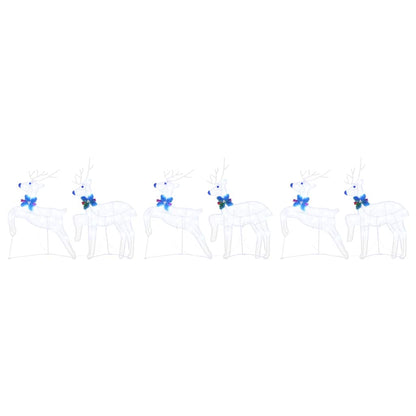 Renne LED 6 pcs Bianco Tessuto | homemem39