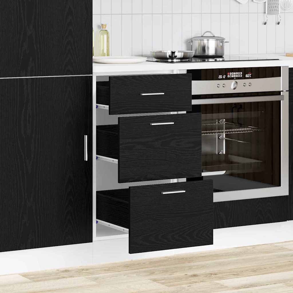 Base per Cucina Rovere Nero 40 x 46 x 81,5 cm Legno multistrato