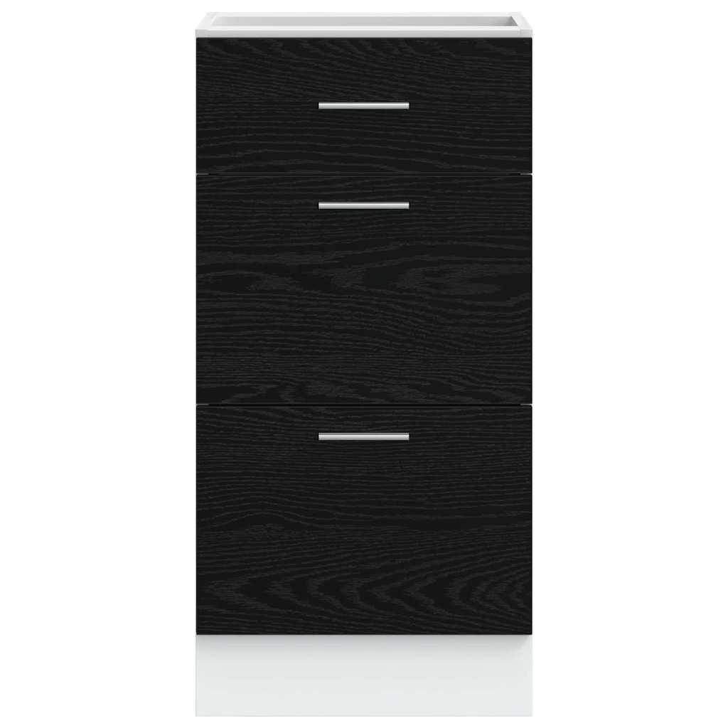 Base per Cucina Rovere Nero 40 x 46 x 81,5 cm Legno multistrato