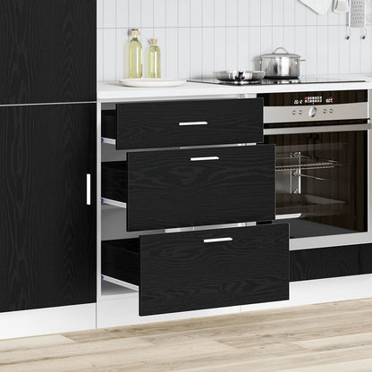 Base per Cucina Rovere Nero 60 x 46 x 81,5 cm Legno multistrato