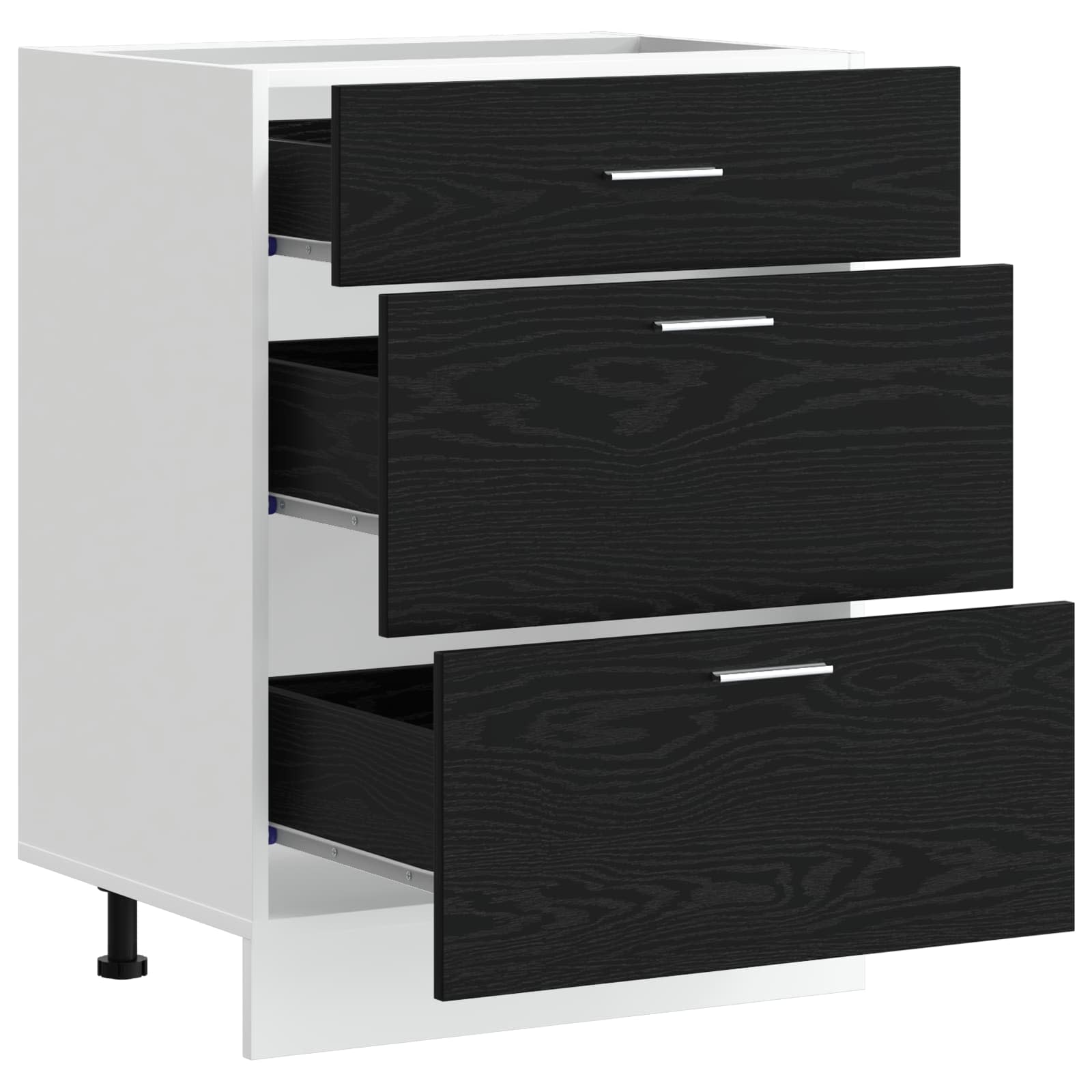 Base per Cucina Rovere Nero 60 x 46 x 81,5 cm Legno multistrato | homemem39