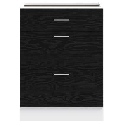 Base per Cucina Rovere Nero 60 x 46 x 81,5 cm Legno multistrato | homemem39