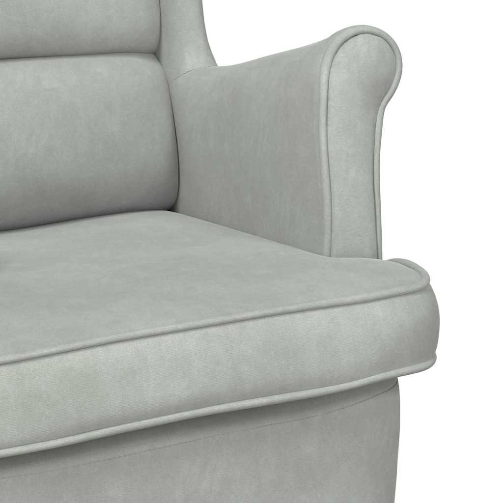 poltrona Grigio chiaro Velluto