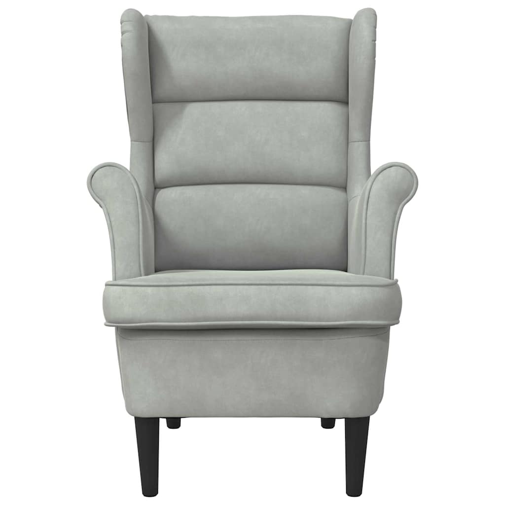 poltrona Grigio chiaro Velluto
